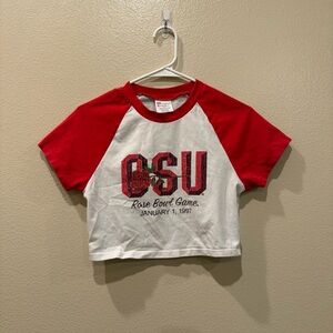 Vintage 1997 Ohio State Rose Bowl Champion Crop Tee Medium